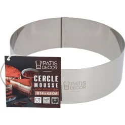 Cercle à mousse inox H 4,5 cm Ø 14 cm