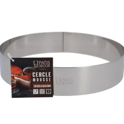 Cercle à mousse inox H 4,5 cm Ø 22 cm