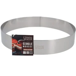 Cercle à mousse inox H 4,5 cm Ø 26 cm