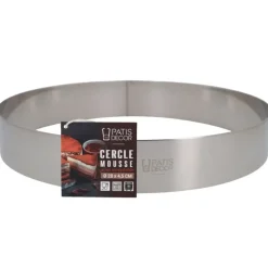 Cercle à mousse inox H 4,5 cm Ø 28 cm