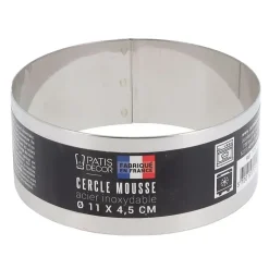 Cercle à mousse inox H 4,5 cm Ø 11 cm