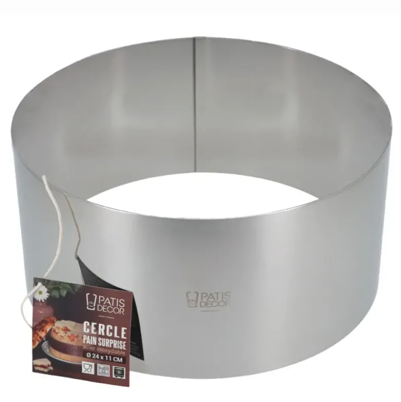 Cercle à pain surprise inox H 11 cm Ø 24 cm
