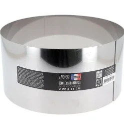 Cercle à pain surprise inox H 11 cm Diam 22 cm