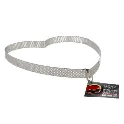 Cercle à tarte perforé cœur inox H 2 cm Ø 24 cm - Second choix