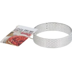 Cercle à tarte perforé inox - Hauteur 2 cm