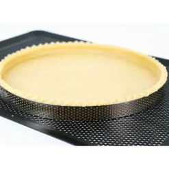 Cercle à tarte perforé inox - Hauteur 2 cm