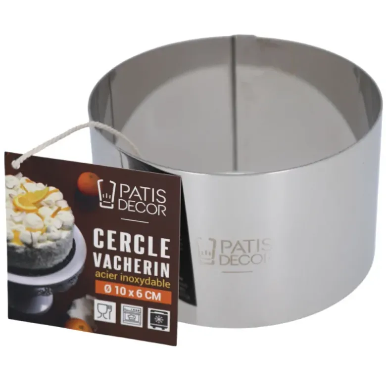 Cercle à Vacherin en inox - Hauteur 6 cm