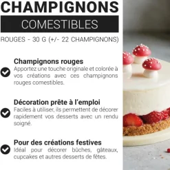 Champignons rouges comestibles 30 g