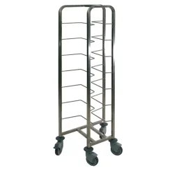 chariot inox pour 8 bacs à pâtons espacement 18.5 cm