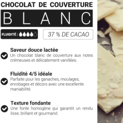 Chocolat blanc de couverture