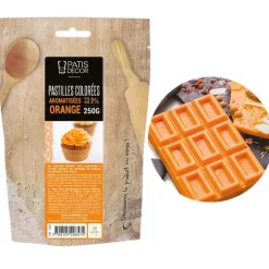 Chocolat coloré arôme Orange 29 % Barry 250 g