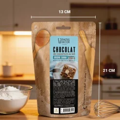 Chocolat de couverture lait Ghana - 40,5% de cacao - 250g