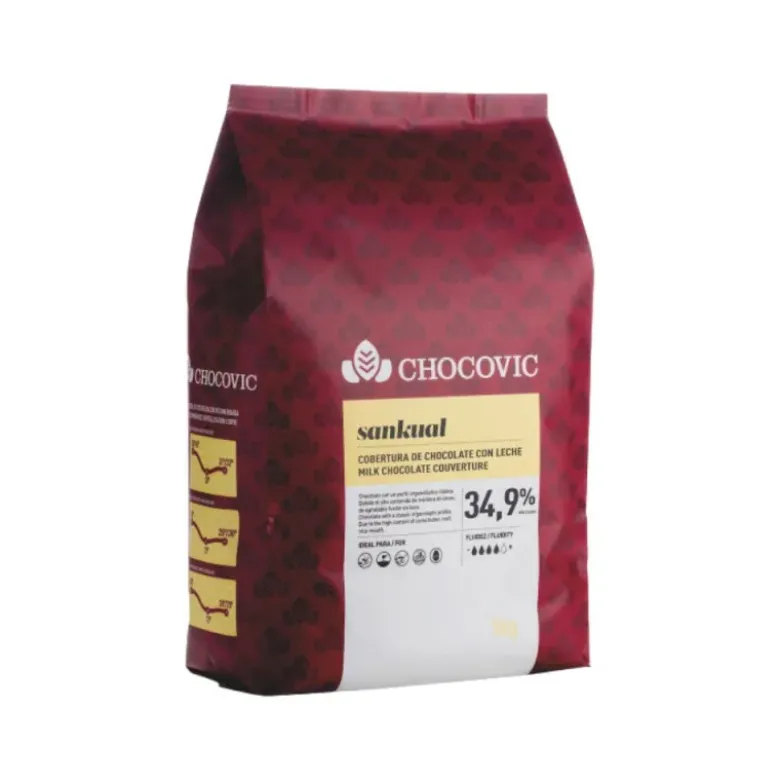 Chocolat de Couverture Lait Sankual Chocovic 34,9 % 5 kg