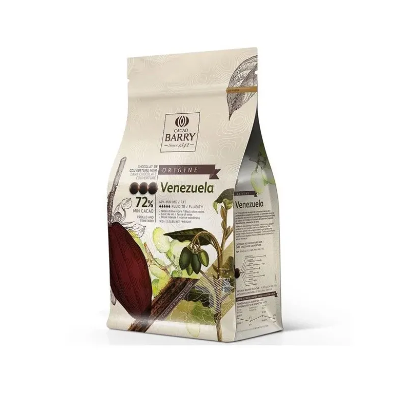 Chocolat de Couverture Noir Origine Venezuela 72 % 2,5 Kg