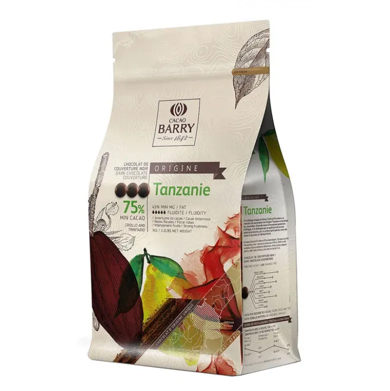 Chocolat de Couverture Noir Tanzanie 75 % 1 Kg