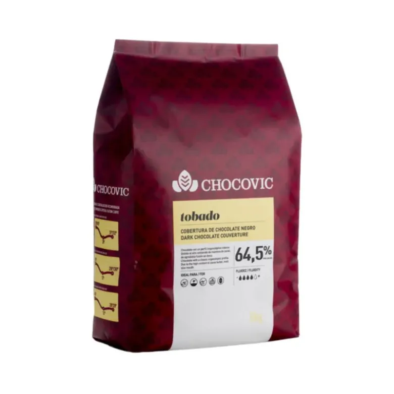 Chocolat de Couverture Noir Tobado Chocovic 64,5 % 5 kg