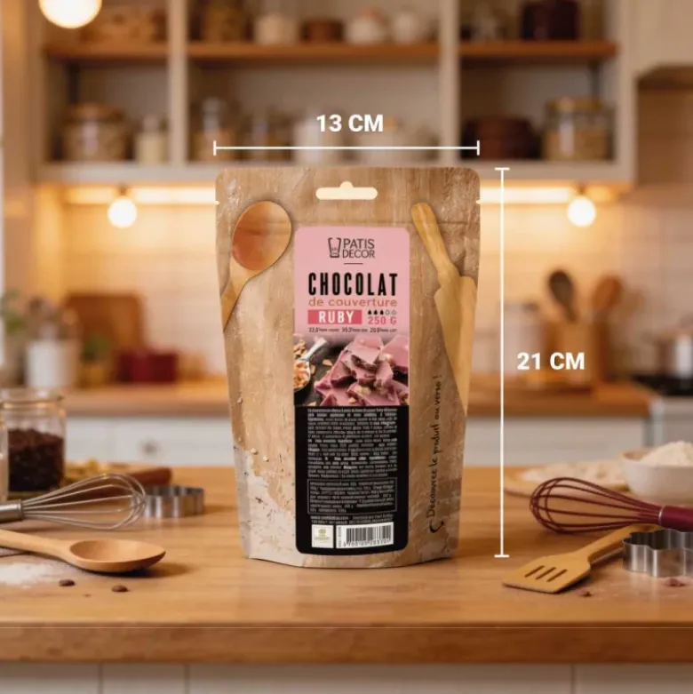 Chocolat de couverture Ruby 47,3 % Barry 250 g