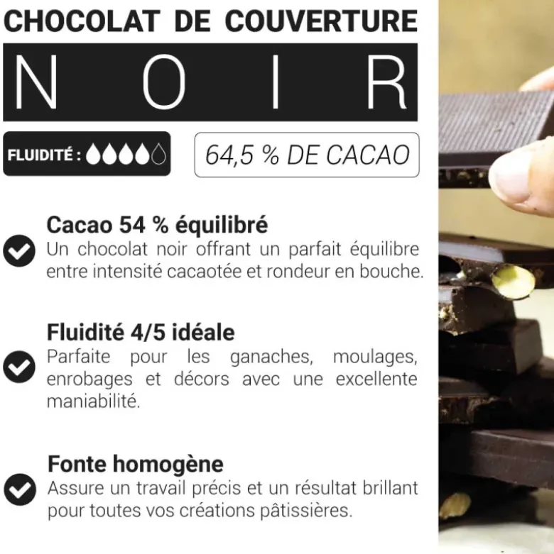 Chocolat noir de couverture