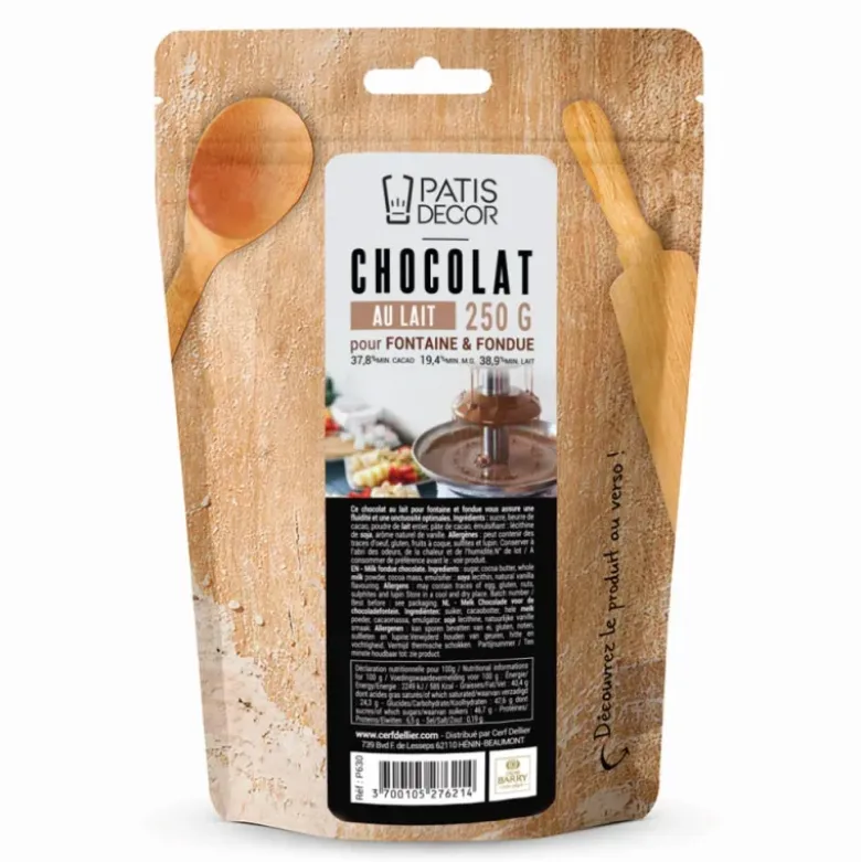 Chocolat pour fontaine au lait- 37,8% de cacao - 250g