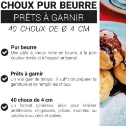 Choux pur beurre prêts à garnir Ø 4 cm (x 40)