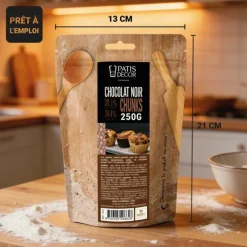 Chunks de chocolat noir - 39,1% de cacao - 250g