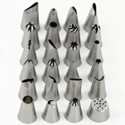 Coffret 24 douilles décors fins inox