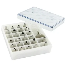 Coffret 26 douilles décors inox