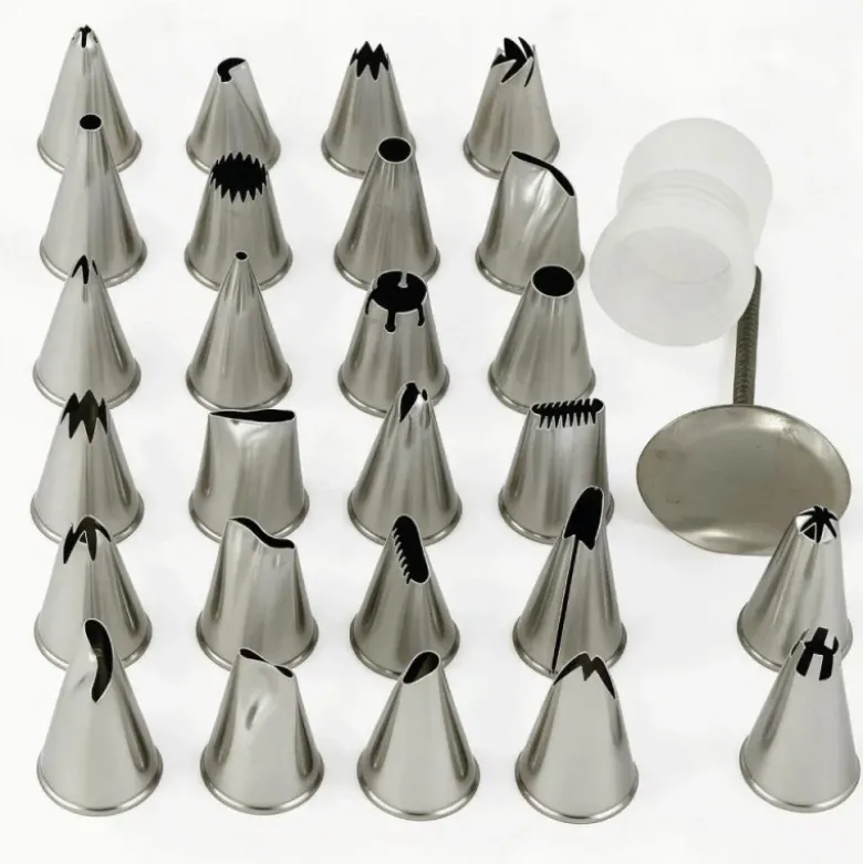 Coffret 26 douilles décors inox
