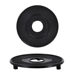 Coffret théière + tasses à points en fonte noir - 900 ml