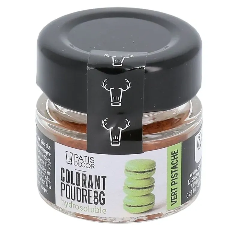Colorant en poudre hydrosoluble vert pistache - 8 g