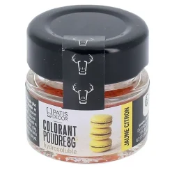 Colorant en poudre hydrosoluble jaune citron - 8 g
