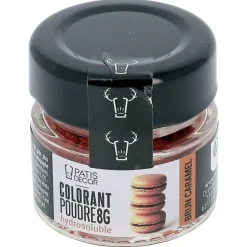Colorant en poudre hydrosoluble brun caramel - 8 g