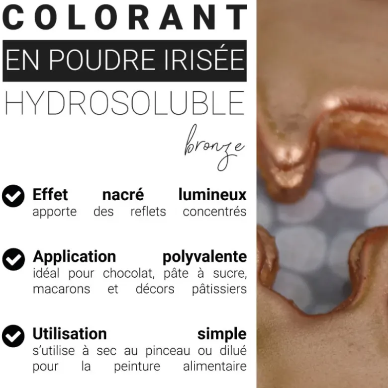 Colorant en poudre irisé bronze - 5 g