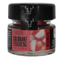 Colorant en poudre irisé rouge rubis - 5 g