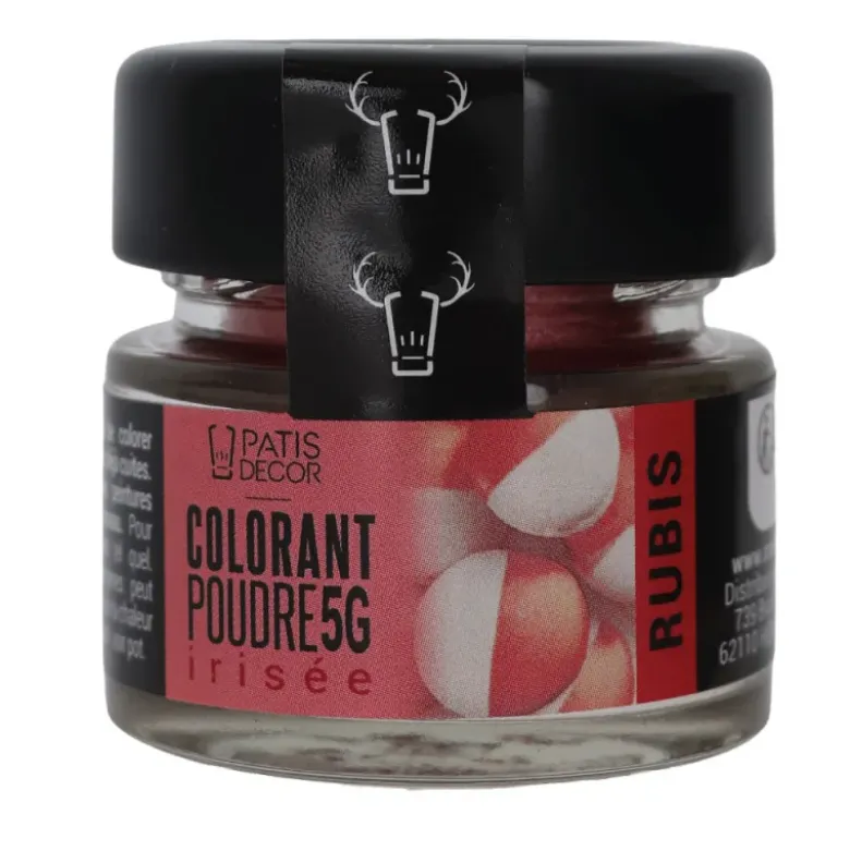 Colorant en poudre irisé rouge rubis - 5 g