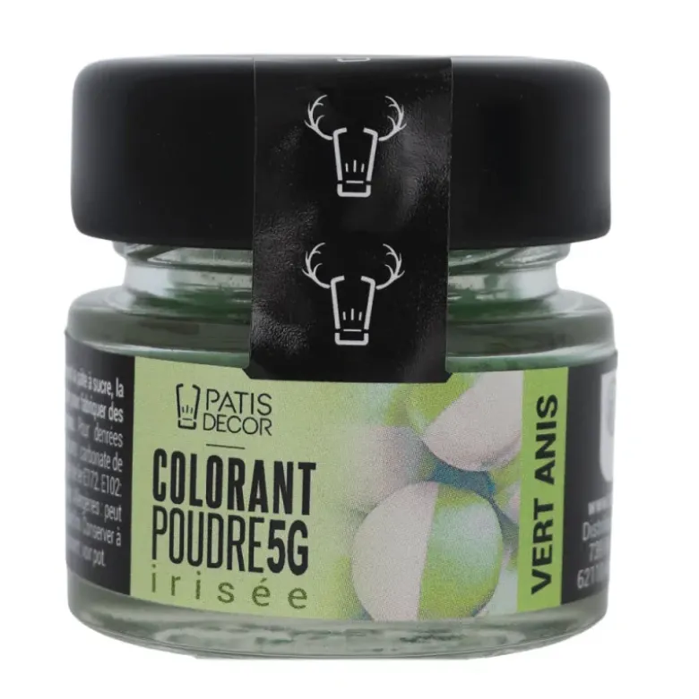 Colorant en poudre irisé vert anis - 5 g
