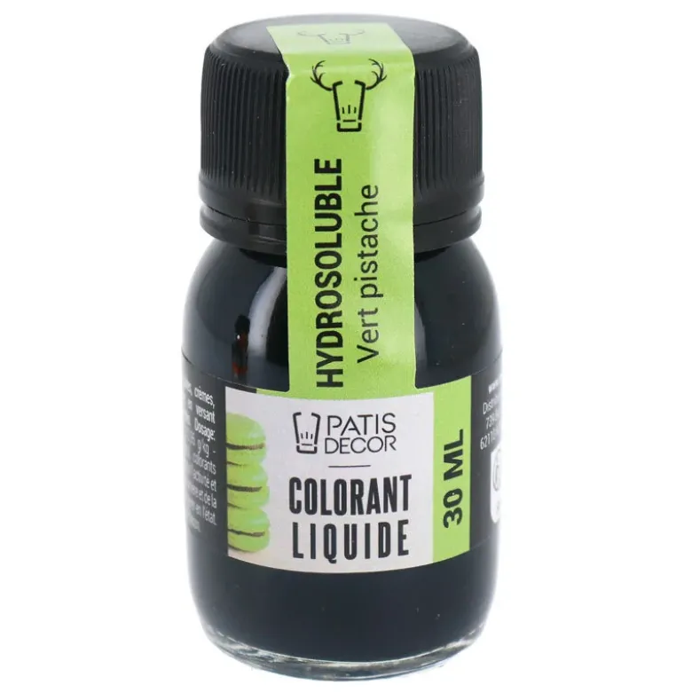 Colorant liquide hydrosoluble vert pistache 30 ml