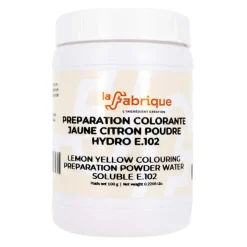 Colorant poudre alimentaire Jaune Citron 100 g