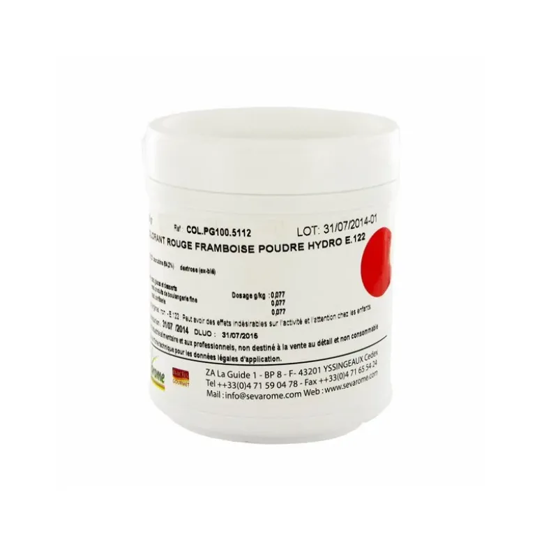 Colorant poudre alimentaire Rouge Framboise 100 g