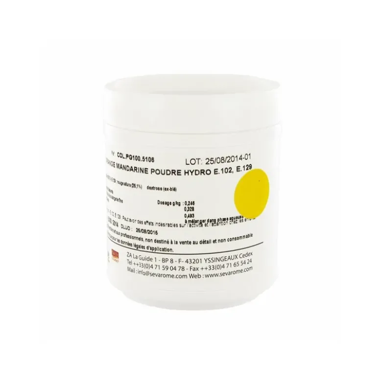 Colorant poudre alimentaire Mandarine 100 g