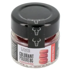 Colorant poudre hydrosoluble rouge fraise 8 g