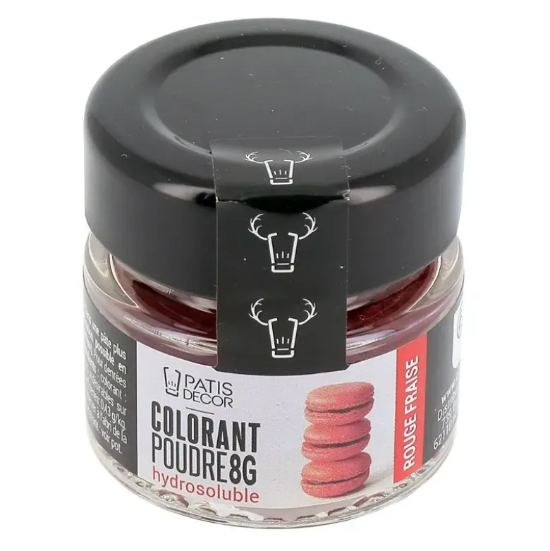 Colorant poudre hydrosoluble rouge fraise 8 g