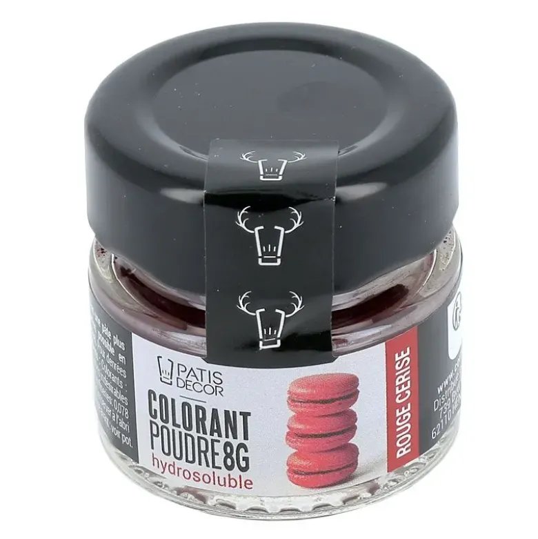 Colorant poudre hydrosoluble rouge cerise 8 g