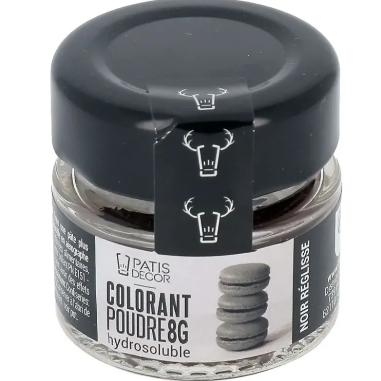 Colorant poudre hydrosoluble noir réglisse 8 g
