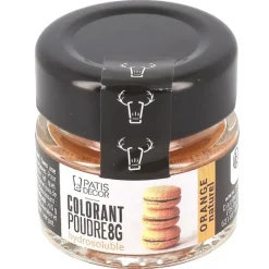 Colorant poudre hydrosoluble orange naturel 8 g