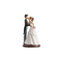 Couple de mariés bisou 16 cm