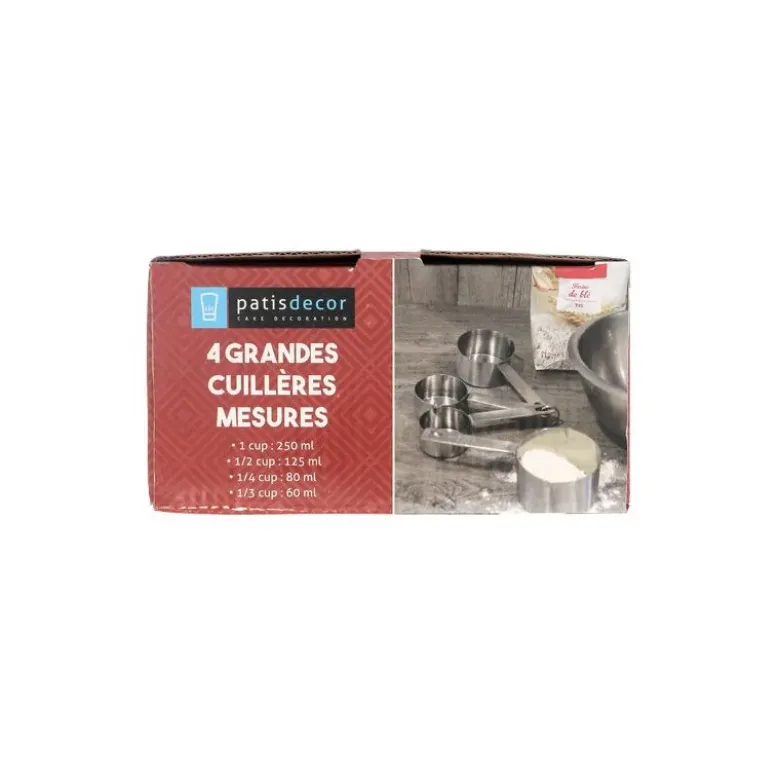 Cuillères à mesure inox assorties (x4)