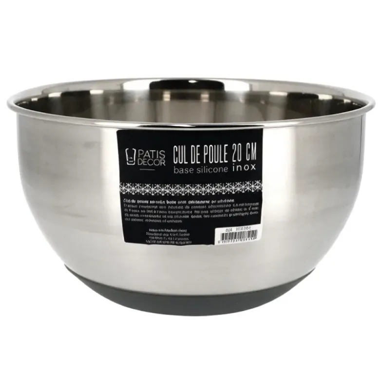 Cul-de-poule inox Ø 20 cm base silicone