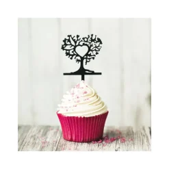 Cupcake Toppers Arbres cœurs (x 8)