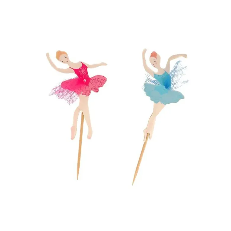 Cupcake Toppers Ballerines assorties (x 12)
